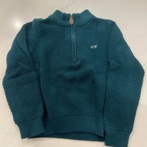 Toddler Boy’s Vineyard Vines green knit quarter zip. Size 5